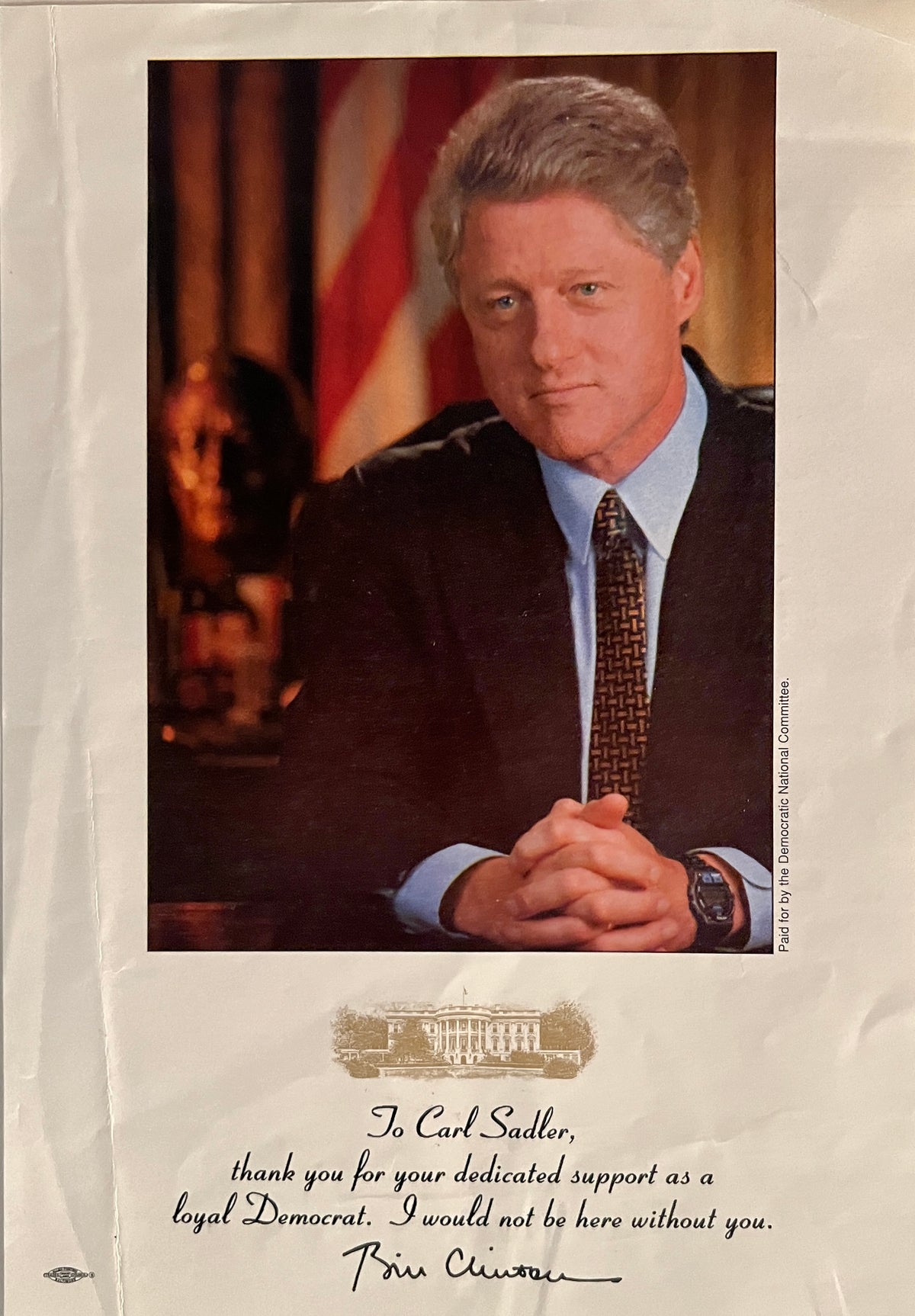 Bill Clinton facsimile signed photo.