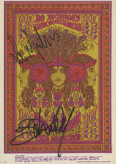 Bo Diddley and Lee Michaels signed concert postcard