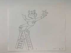 Super Sugar Crisp cereal bear original ad sketch designed by Robert "Bob" Irwin