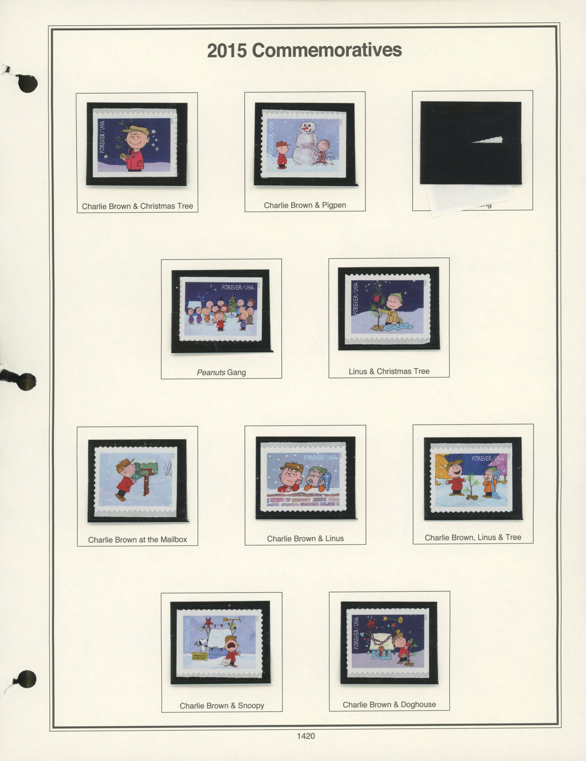 2015 Commemorative Charlie Brown Stamps