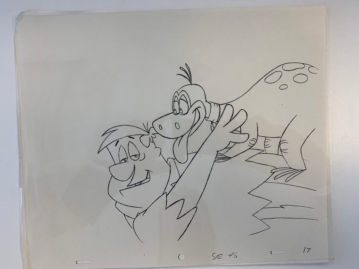 The Flintstones original hand drawn artwork for cartoon