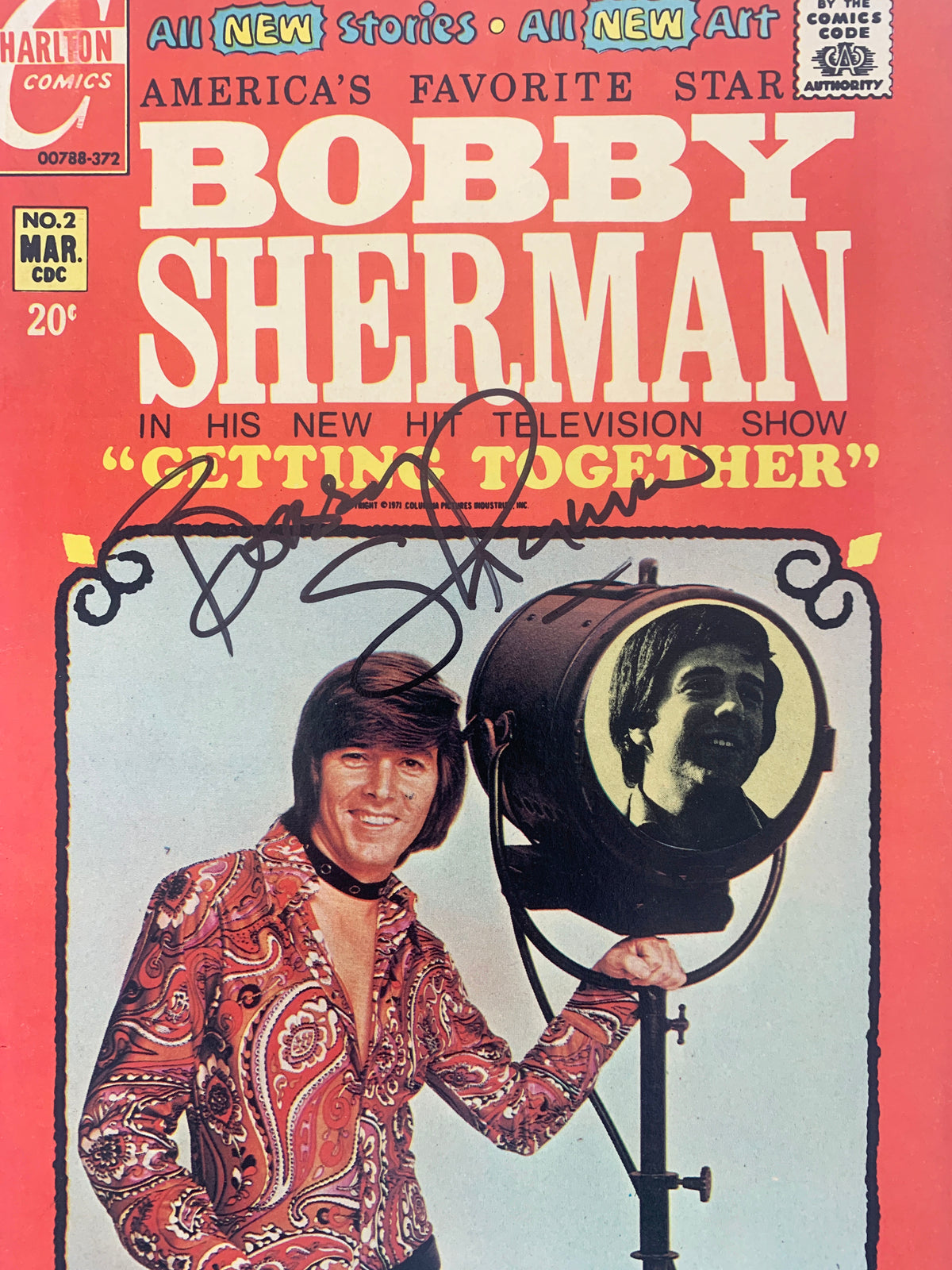 Bobby Sherman signed 1972 comic