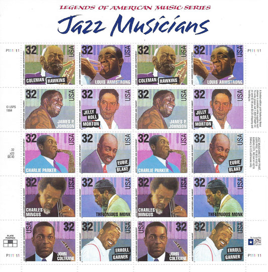 Jazz Musicians Stamps