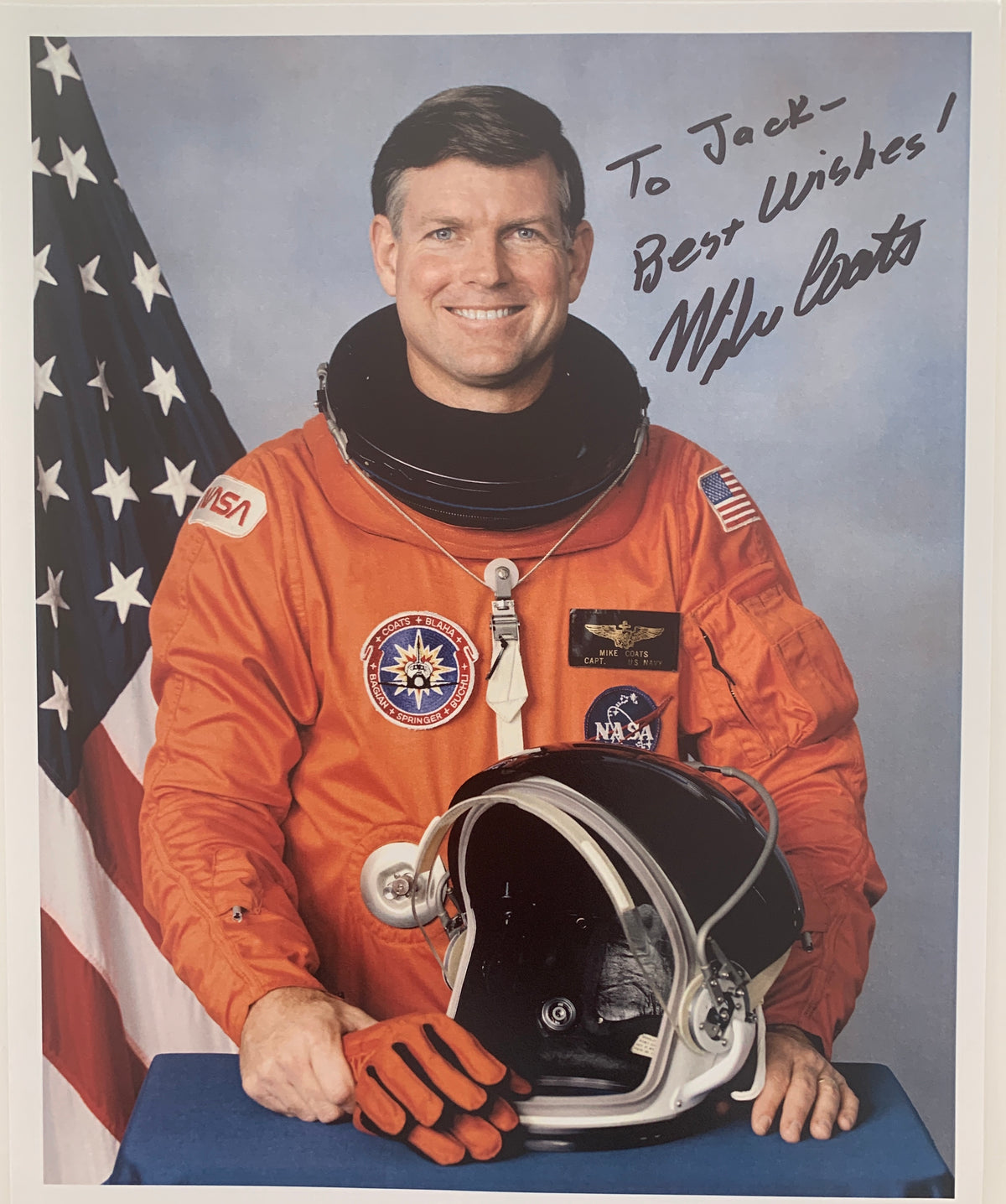 Astronaut Mike Coats signed photo