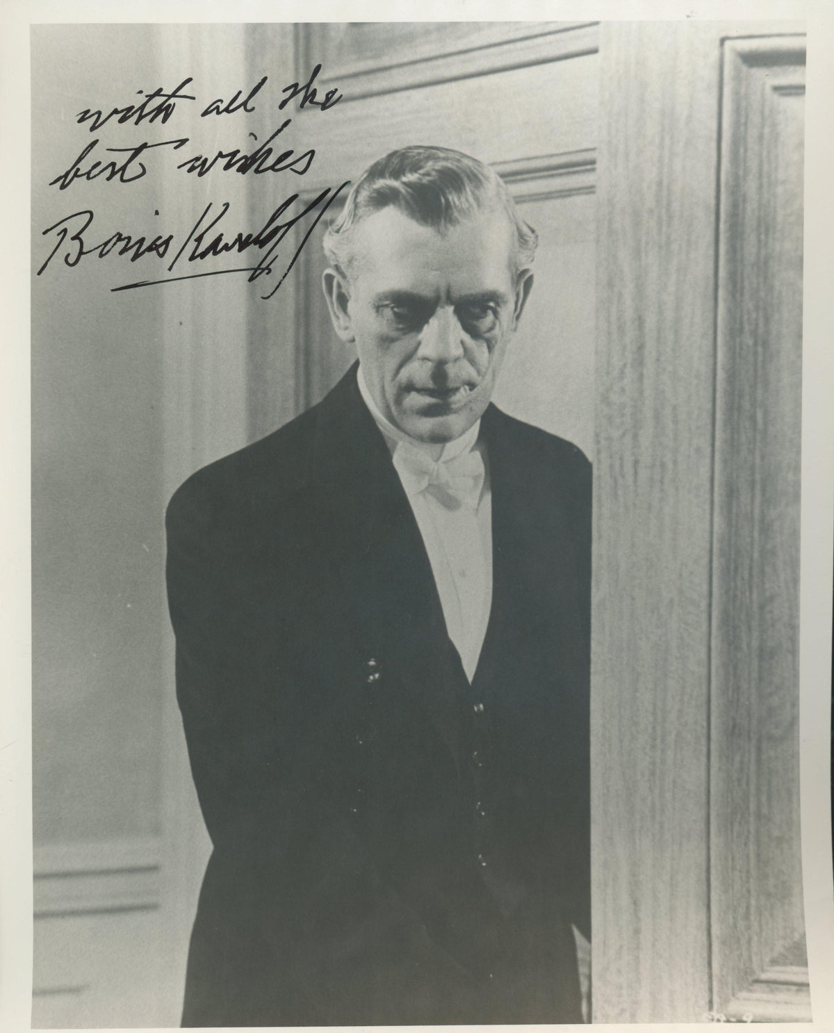 Boris Karloff signed photo