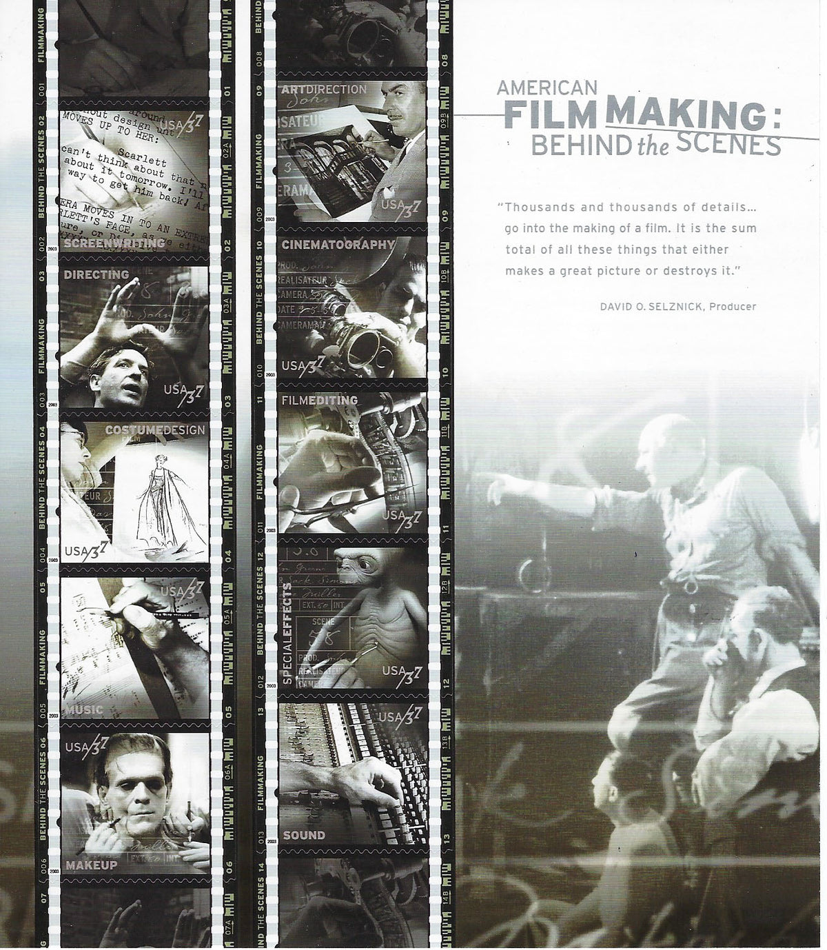 American Filmmaking Stamp Sheet