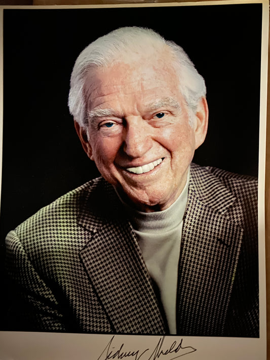 Author Sydney Sheldon signed photo