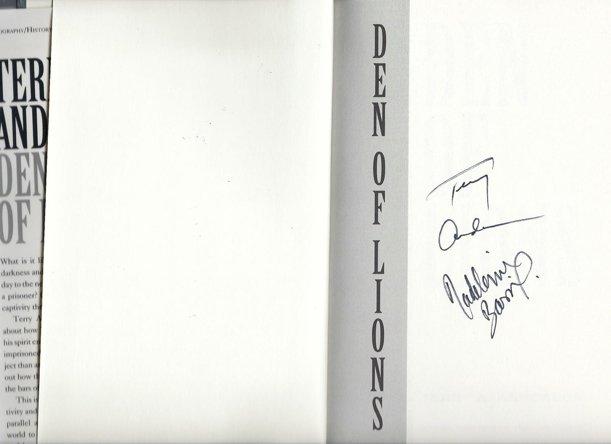 Den of Lions Terry and Madeleine Anderson signed book