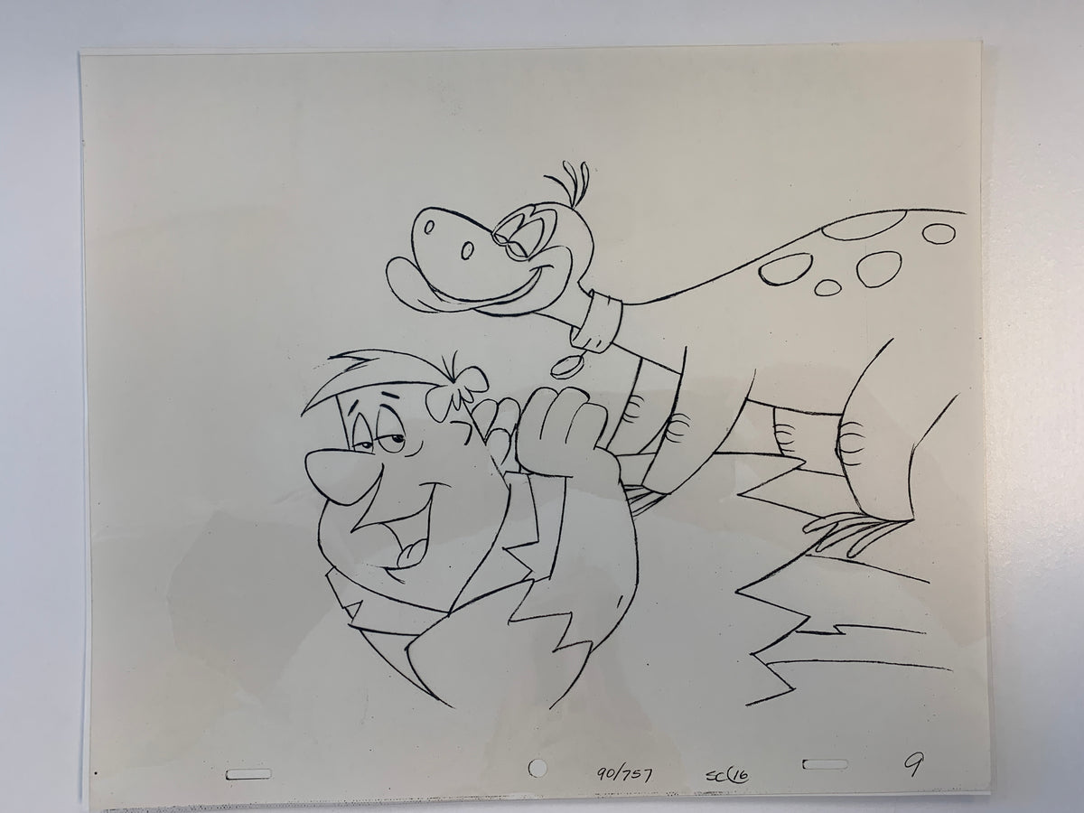 The Flintstones original hand drawn artwork for cartoon