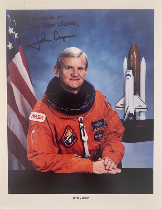 Astronaut John Casper signed photo