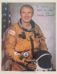 Astronaut Vance Brand signed official NASA photo. GFA Authenticated.