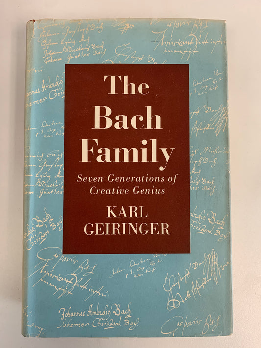 The Bach Family Karl Geiringer signed first edition book