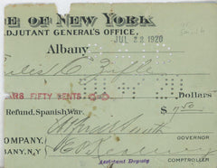 Alfred E. Smith signed check