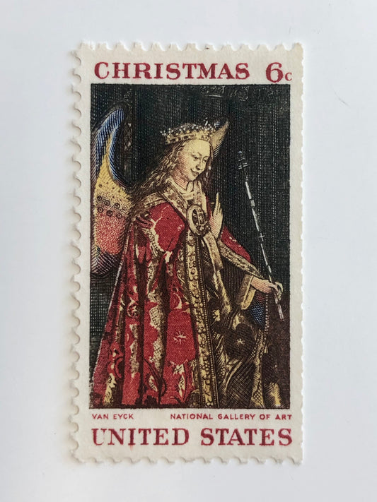 1968 6c Christmas Angel Gabriel, Jan van Eyck Stamp