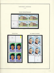 1992 US stamp collector sheet featuring Kentucky Statehood Bi-Centennial, Dorothy Parker and Theodore von Kármán stamps