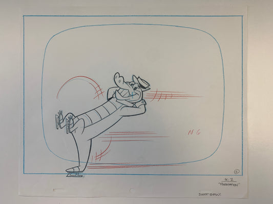 Wally Gator original artwork for animation cel