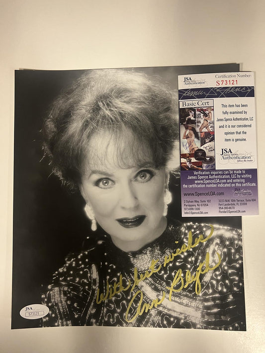 Ann Blyth signed photo. JSA