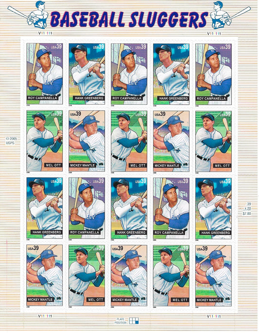 Baseball Sluggers Stamps