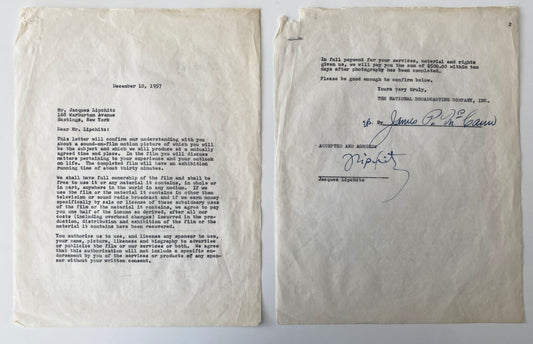 Jacques Lipchitz signed letter