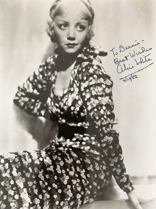 Alice White signed photo