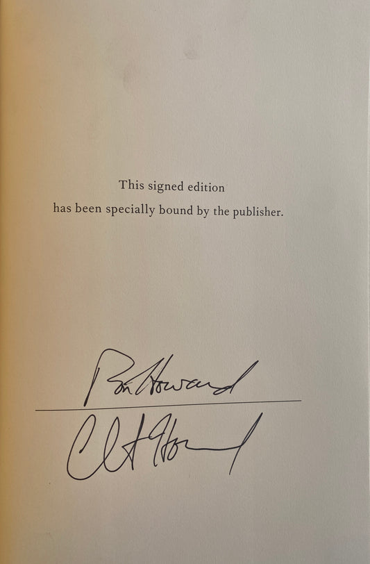 Ron and Clint Howard signed book