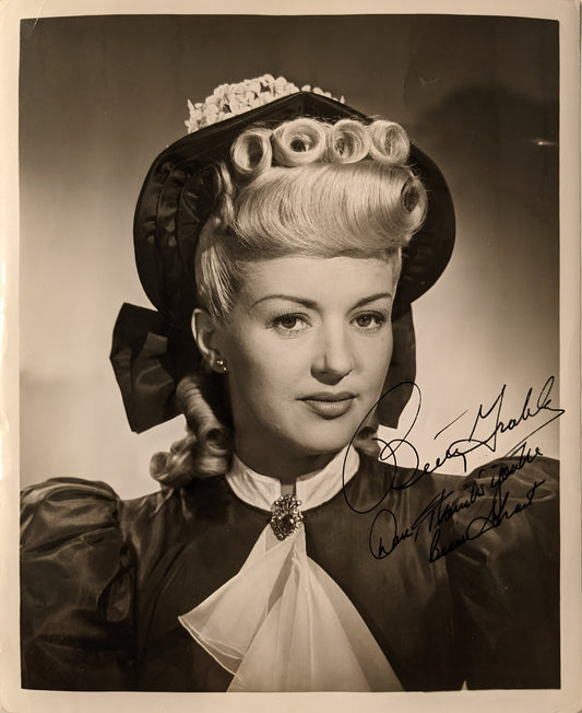 Betty Grable signed photo