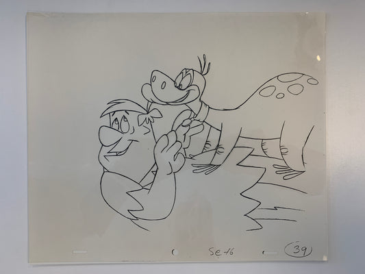 The Flintstones original hand drawn artwork for cartoon