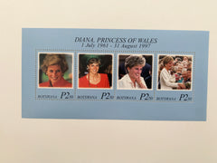 Botswana  Diana Princess of Wales commemorative stamp set