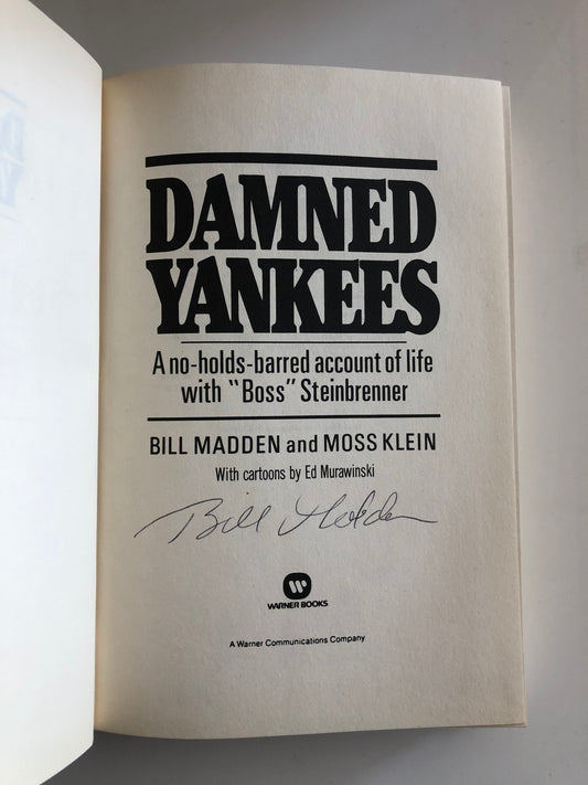 Damned Yankees Bill Madden signed book