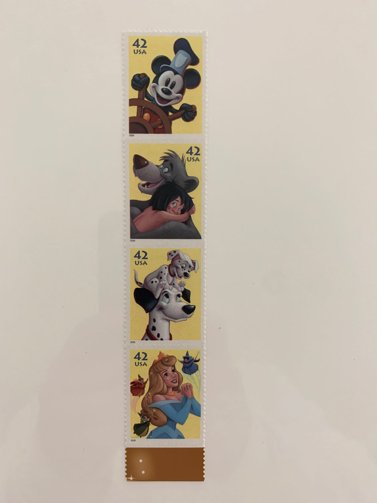 2008 42c The Art of Disney: Imagination Stamp Strip