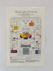 Barack Obama 2009 Presidential Inauguration Ceremony ticket holder map