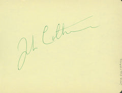 John Coltrane signature cut. GFA Authenticated