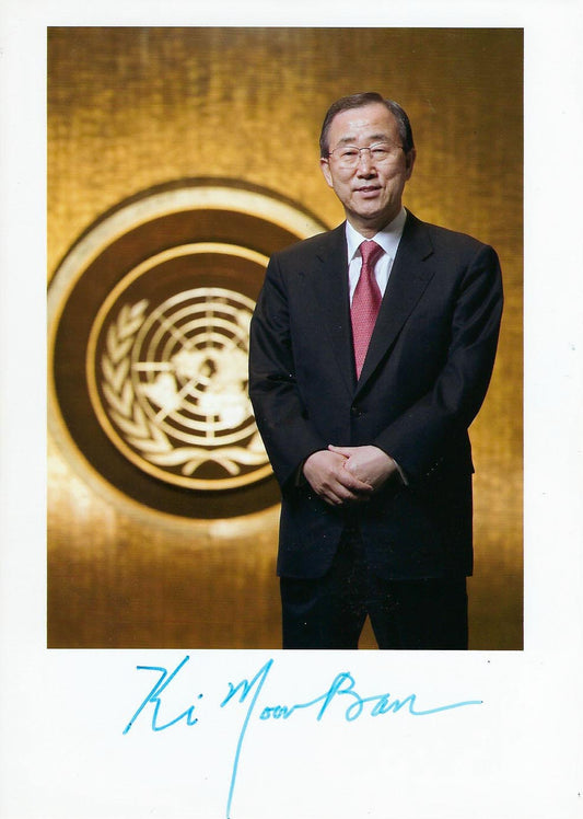 Ban Ki-moon signed photo