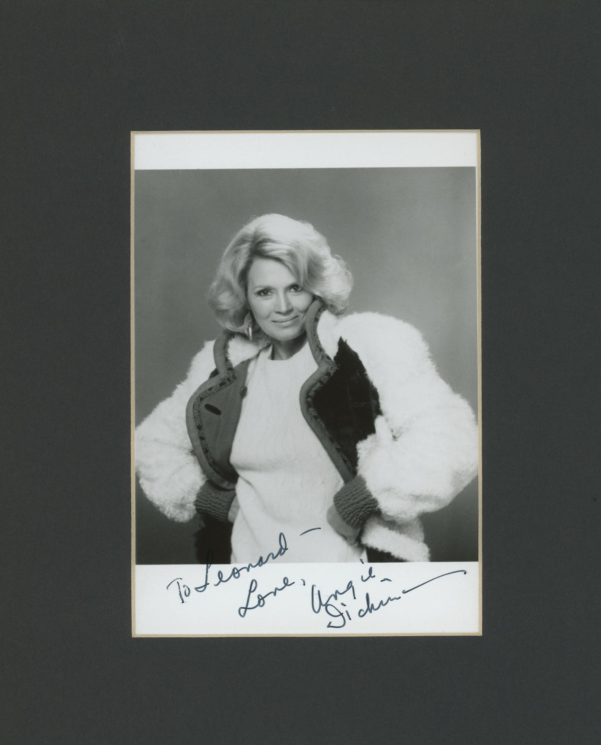 Angie Dickinson signed photo