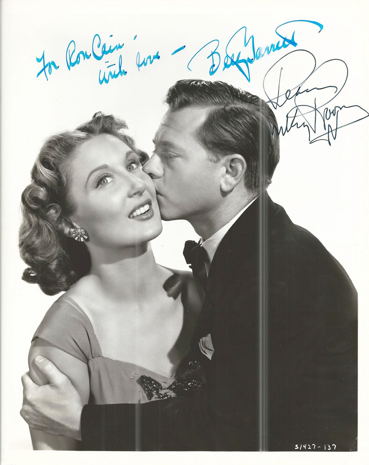 Betty Garrett & Mickey Rooney Signed Photo