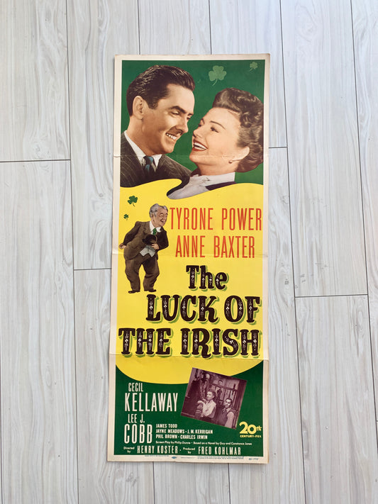 The Luck of the Irish original 1948 vintage insert movie poster