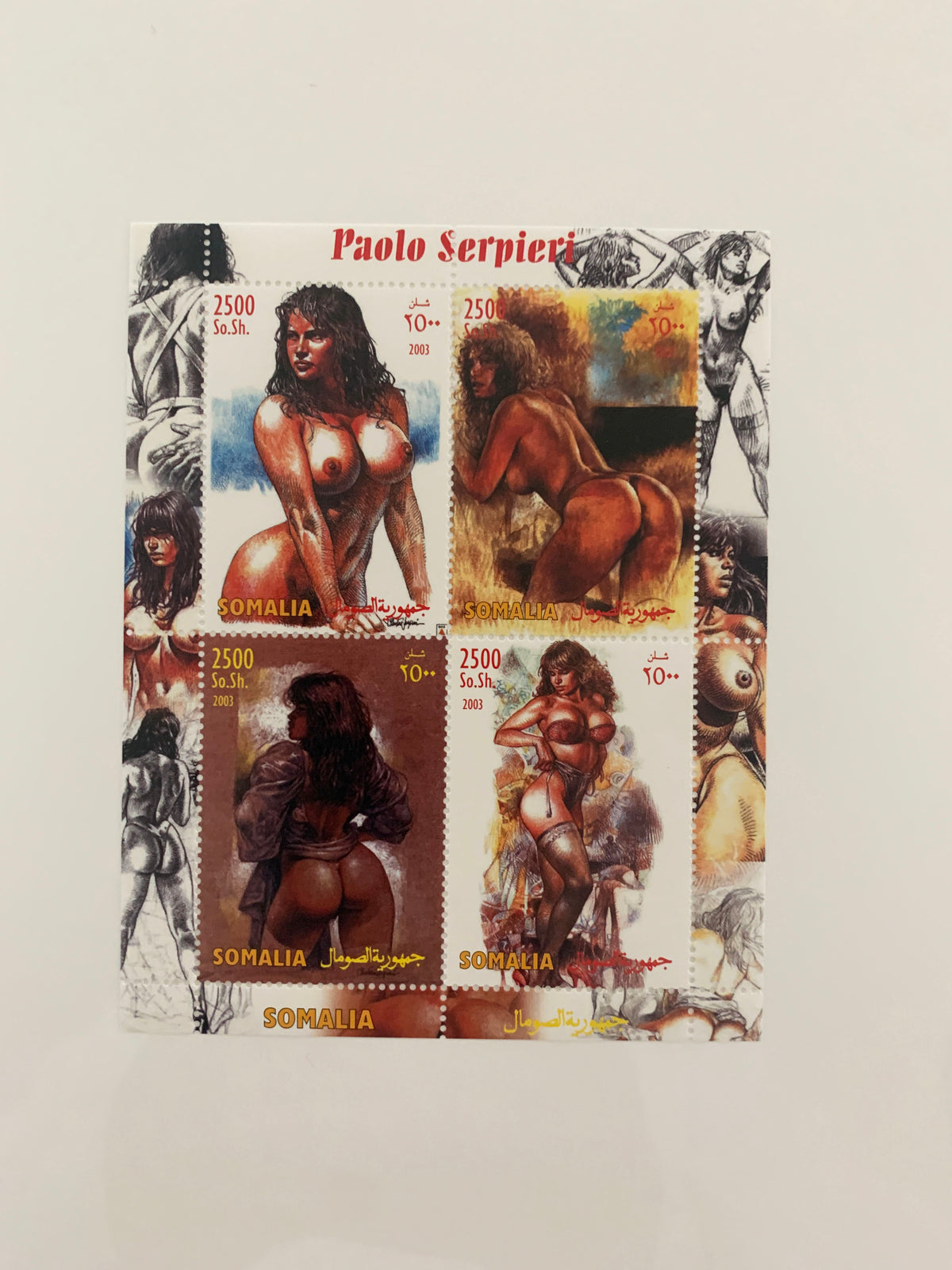 2003 Somalia Paolo Serpieri Stamp Set