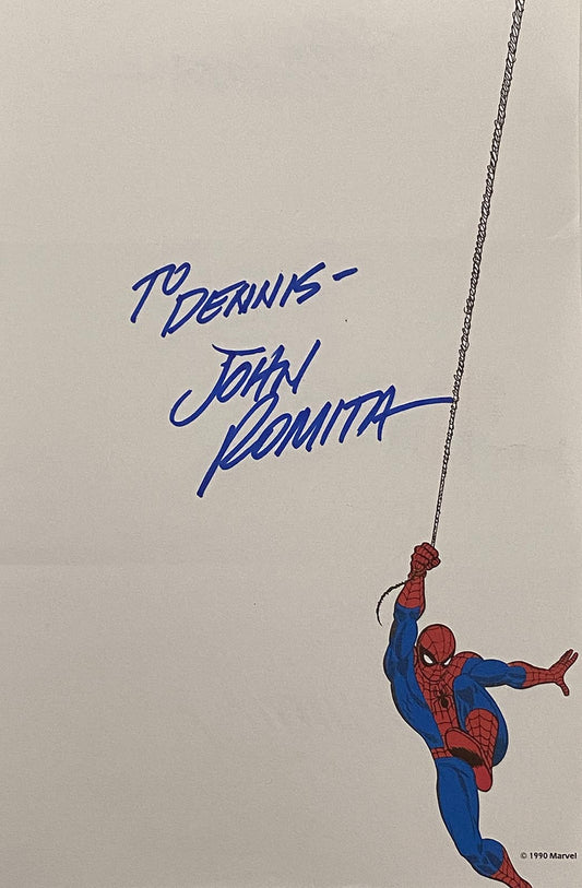 Comic book artist John Romita Sr. original signature