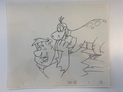 The Flintstones original hand drawn artwork for cartoon