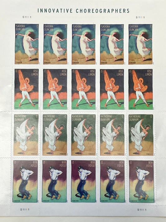 2012 Innovative Choreographers stamp set of 20