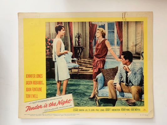 Tender is the Night 1962 vintage lobby card