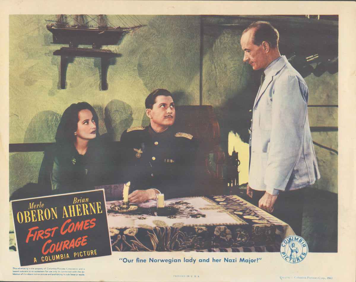 First Comes Courage 1943 original vintage lobby card