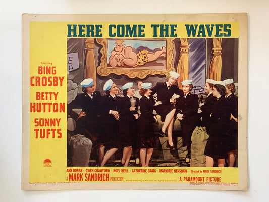 Here Come the Waves original 1944 vintage lobby card