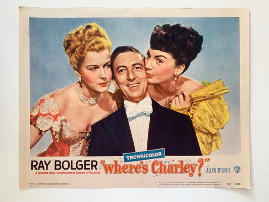 Where's Charley? original 1952 vintage lobby card