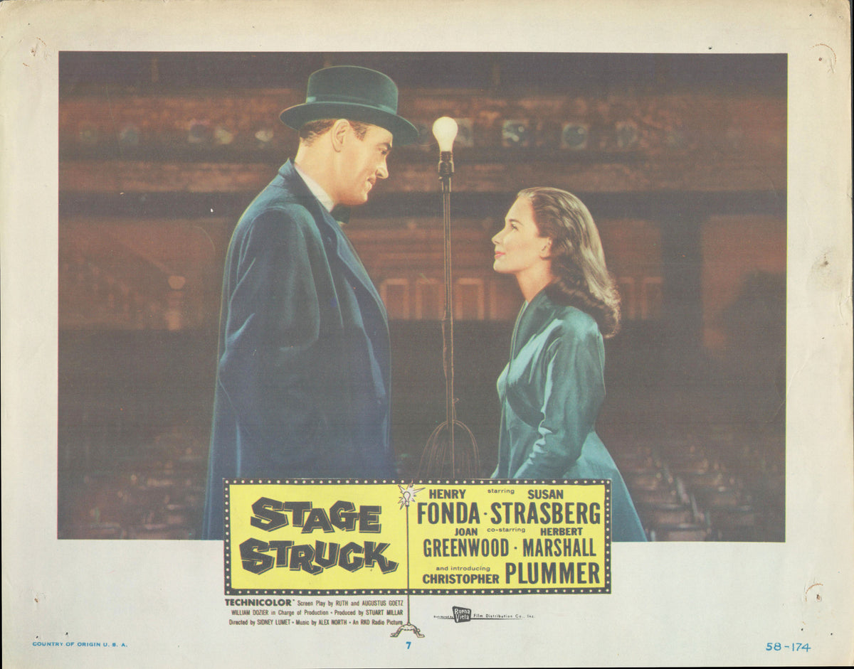 Stage Struck 1958 original vintage lobby card