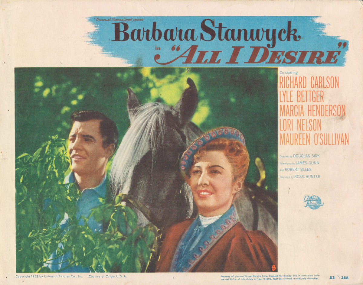 All I Desire 1953 original vintage lobby card