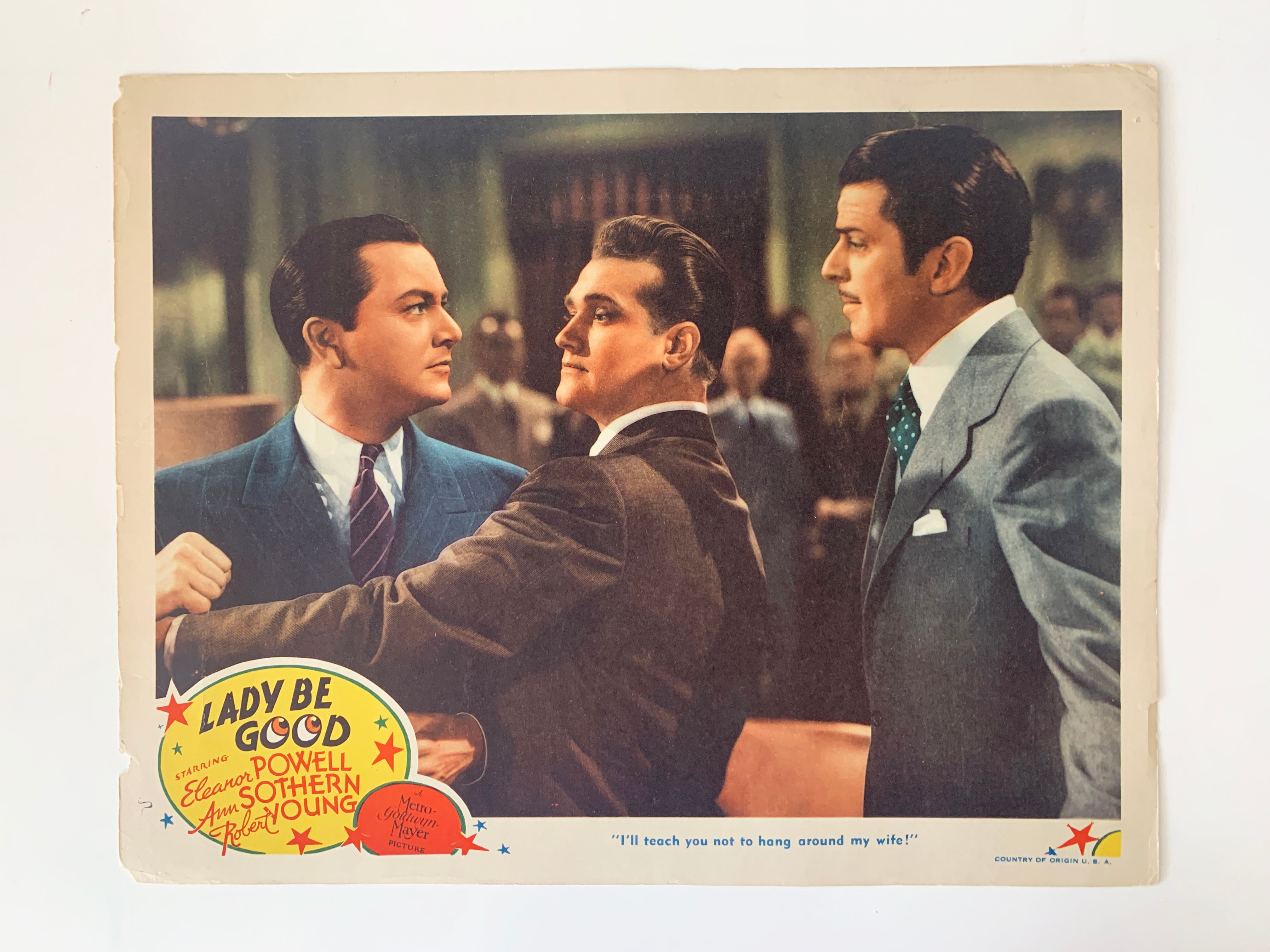 Lady Be Good original 1941 vintage lobby card