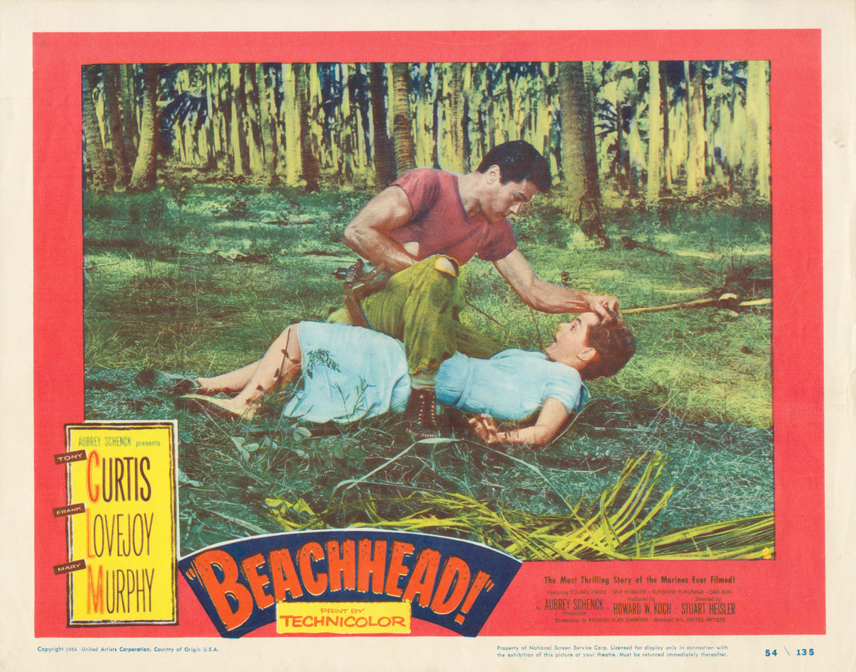 Beachhead! 
1954 original vintage lobby card