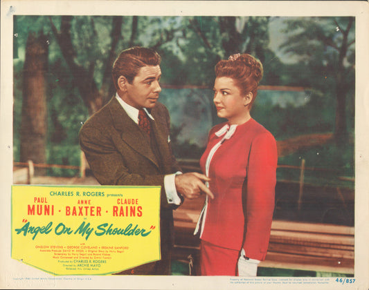 Angel on My Shoulder 1946 original vintage lobby card