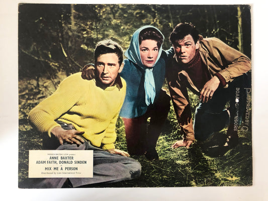 Mix Me a Person original 1962 vintage lobby card